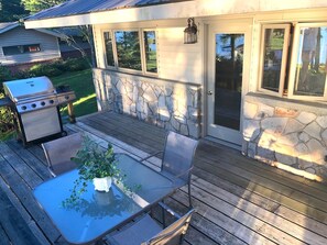 Outdoor dining - Just Steps to Private Dock, Hot Tub on Spacious Home/Land at Quiet End of Lake (Swanton)