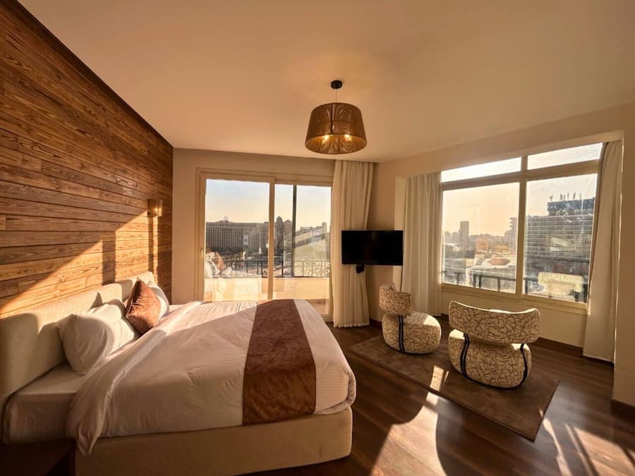 Ropa de cama de alta calidad y minibar