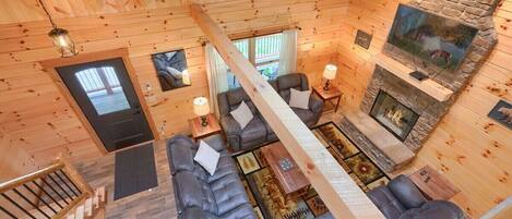 TV, fireplace, DVD player