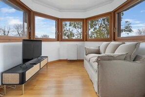 TV, fireplace, offices