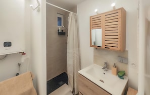 Shower, hair dryer