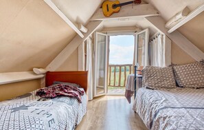 2 bedrooms, iron/ironing board, travel crib, bed sheets