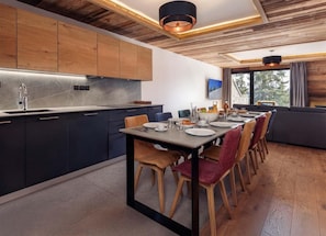 Dining - Wifi, terrace, tv, ski locker, 106m², La Rosière (La Rosière Montvalezan)