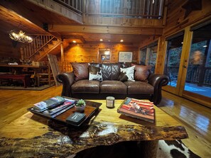 Smart TV, fireplace, video games, DVD player