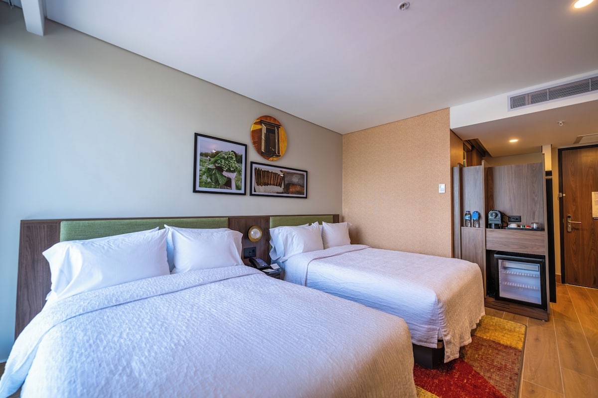 Room, 2 Double Beds, Refrigerator