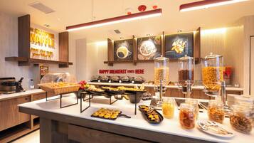 Free daily buffet breakfast