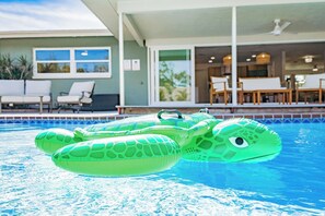A heated pool