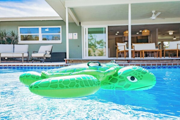 A heated pool