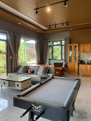 Smart TV de 60 pulgadas con canales por satélite, una chimenea