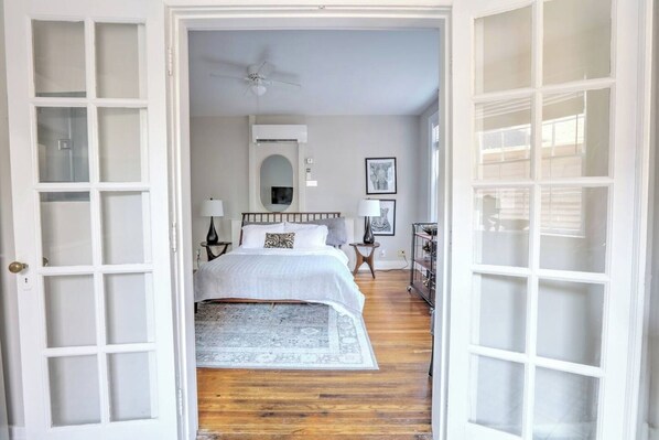 1 bedroom, iron/ironing board, travel crib, WiFi