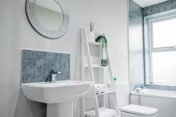 Hair dryer, towels