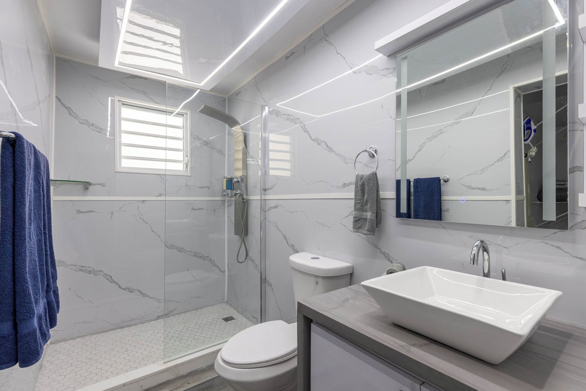 Towels, soap, toilet paper
