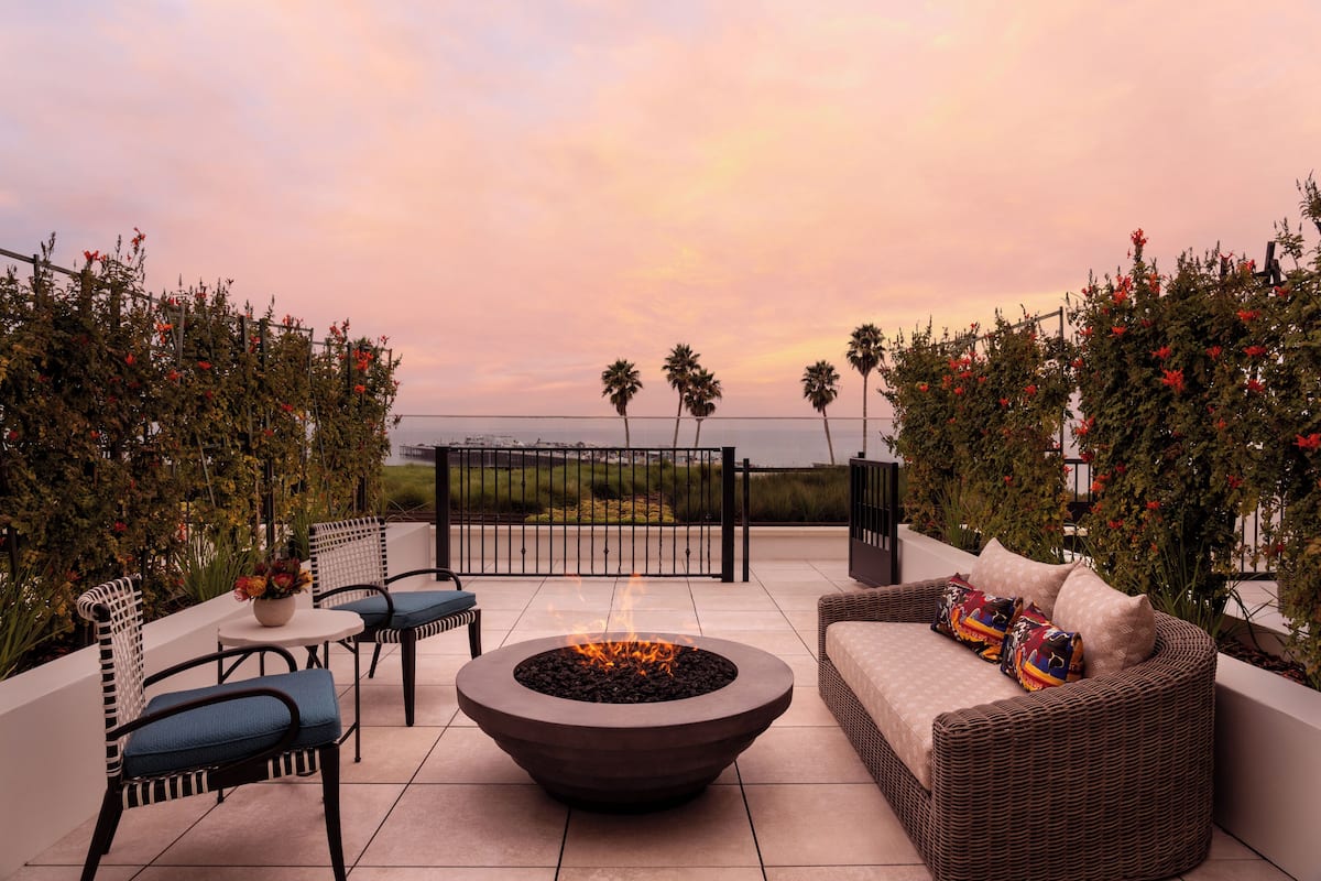 Premium Ocean View King with Fire Pit and Large Balcony | Hypo-allergenic bedding, in-room safe, blackout curtains