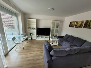 Apartment, 2 Bedrooms, Smoking, Balcony | Living room - Eden Apartment With Free Parking (Kecskemet)