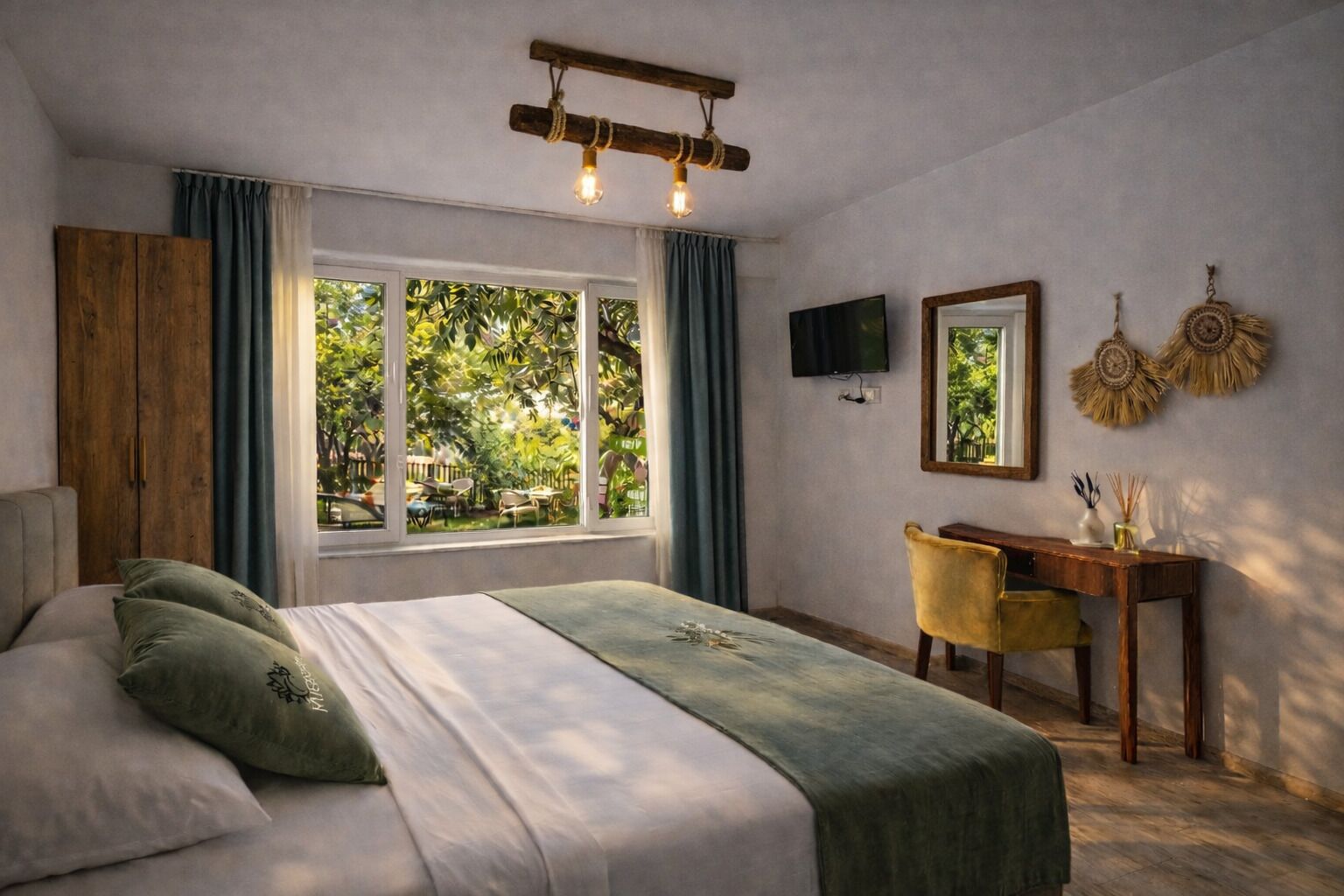 Chambre, vue jardin | Draps fournis