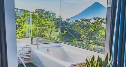 Eco Sol, Volcano and Lake Panoramic View, with hammock.