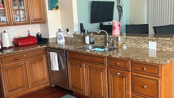 Microwave, oven, stovetop, dishwasher