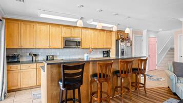 House, Ocean View | Private kitchen | Full-size fridge, microwave, oven, stovetop