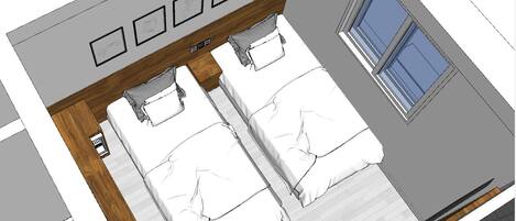 Twin Room, City View | Free WiFi
