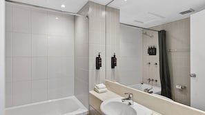 Hair dryer, towels
