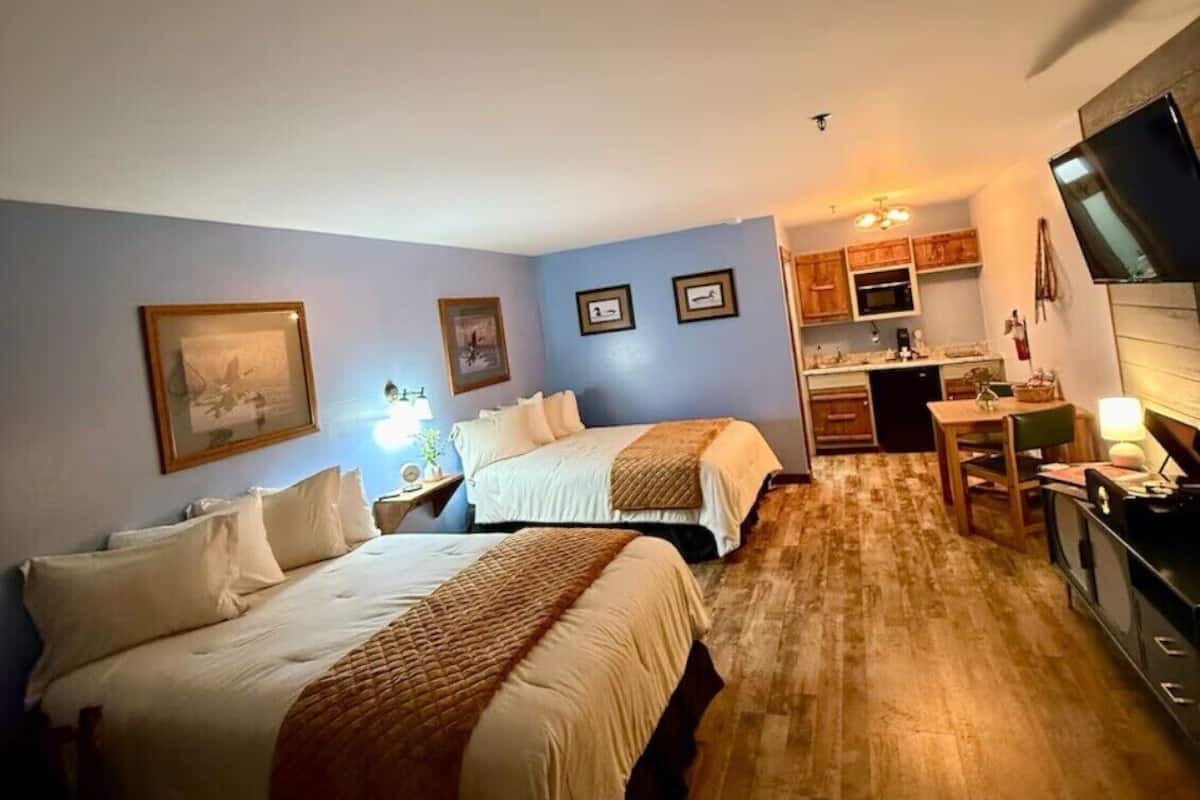 Deluxe Room, Kitchenette | Living area