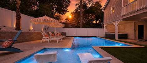 A heated pool