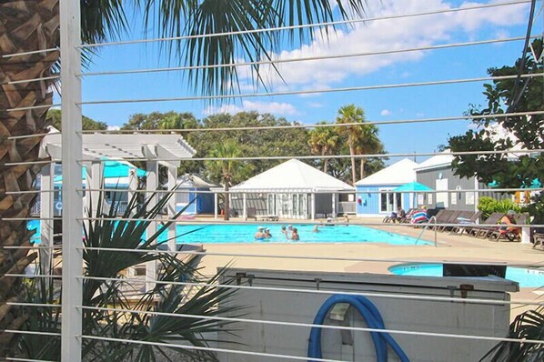 Studio Suite, Multiple Beds, Patio, Pool View (505 Sunsuite) | View from room - Sunsuite - Walk to Beach - Tennis - Olympic Pool (Fripp Island)
