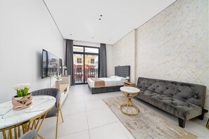 Iron/ironing board, free WiFi, bed sheets - 234 Beverly Residence | Studio (Dubai)