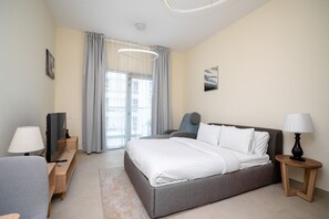 1 soverom, strykejern/-brett, wi-fi (inkludert) og sengetøy