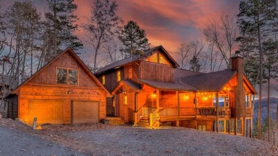 20% OFF thru August.
Cabin in the Blue Ridge Mountains; Hot Tub & Mountain views