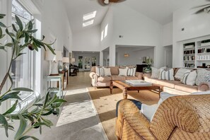 House, Multiple Beds, Kitchen, Pool View (335 Greenwood Drive) | Living area | 42-inch flat-screen TV with digital channels