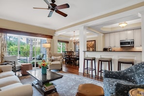 Villa, Multiple Beds, Patio, Pool View (1112 Harbour South Club Villa) | Living area | 42-inch flat-screen TV with digital channels