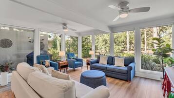 Villa, Multiple Beds, Kitchen, Golf View (97 Fairway Lane) | Living area | 42-inch flat-screen TV with digital channels