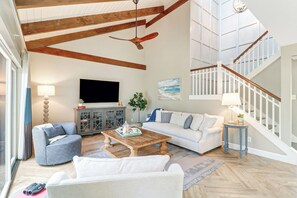 Villa, Multiple Beds, Patio, Golf View (196 Twin Oaks) | Living area - 196 Twin Oaks at The Sea Pines Resort (Hilton Head Island)