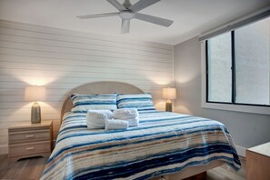 3 bedrooms, individually decorated, individually furnished, bed sheets