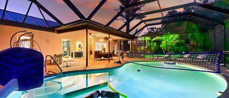 Outdoor pool, a heated pool