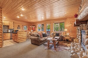 TV, fireplace, video games