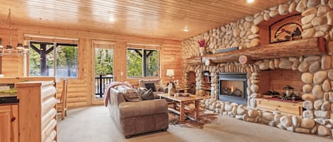 TV, fireplace, video games