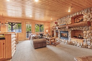 TV, fireplace, video games