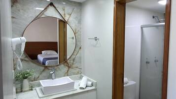 Suite | Bathroom | Separate tub and shower, free toiletries, hair dryer, soap
