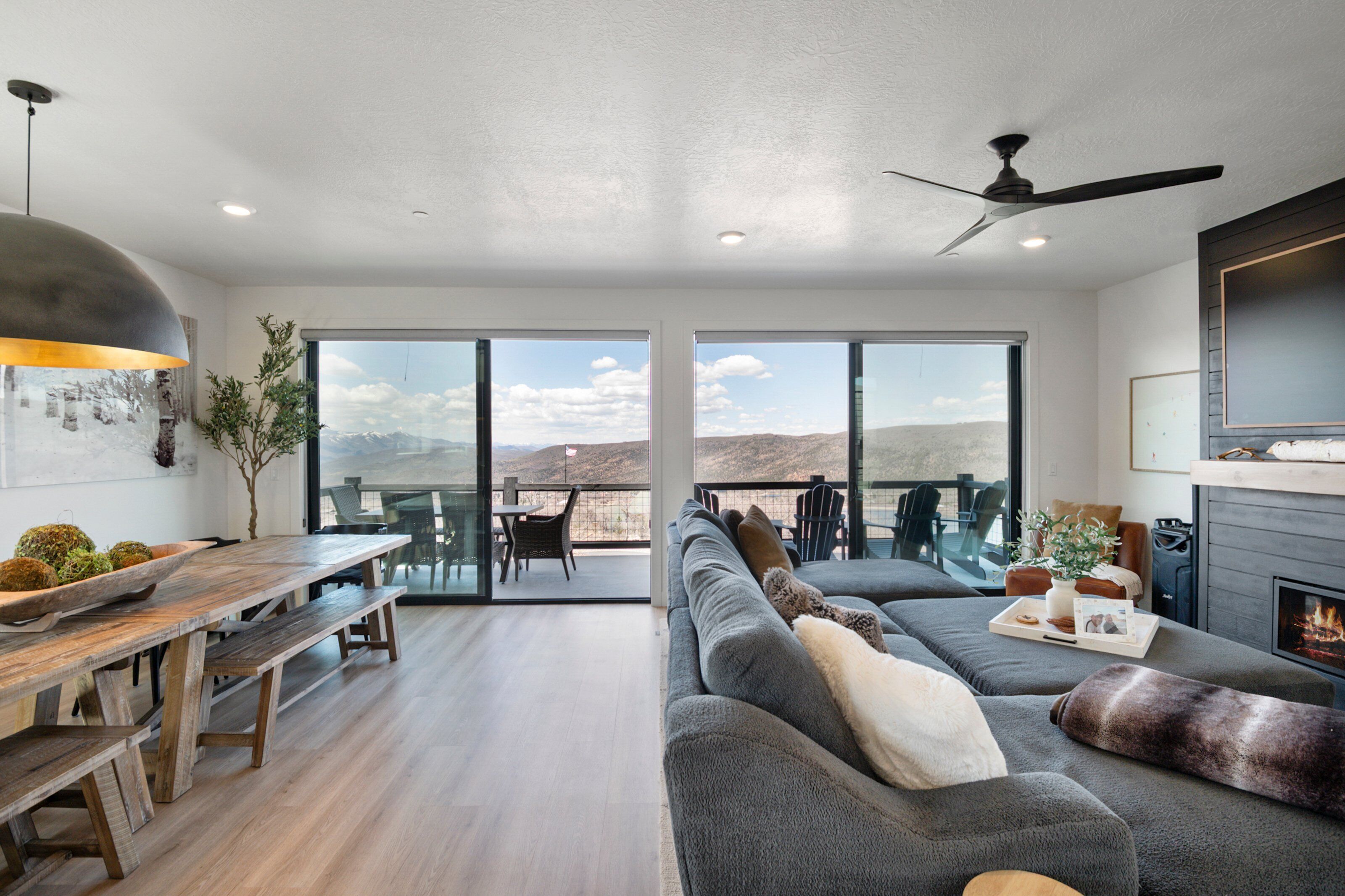 Smart TV, fireplace, video games