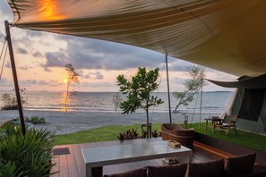 Superior Tent, Bathtub, Ocean View | Terrace/patio