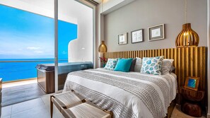 Cobertura superluxo, 4 quartos, aceita animais de estimação, vista para o oceano | 4 quartos, cortinas blackout, ferros/tábuas de passar roupa