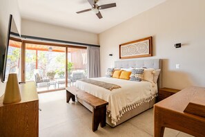 Deluxe-Apartment, Strandblick | Verdunkelungsvorhänge, Bügeleisen/Bügelbrett, kostenloses WLAN