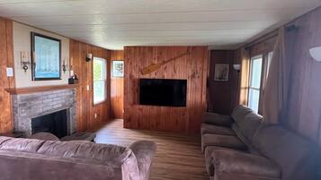 TV connectée, cheminée