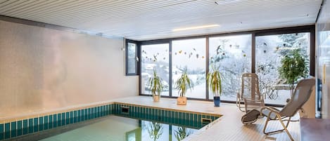 Indoor pool, a heated pool