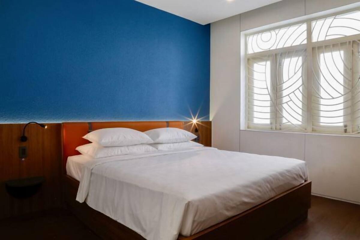 In-room safe, desk, laptop workspace, blackout curtains