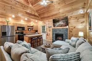 Smart TV, chimenea