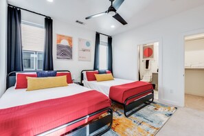 2 slaapkamers, een bureau, gratis wifi, beddengoed