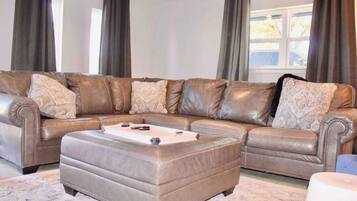 TV, fireplace, offices